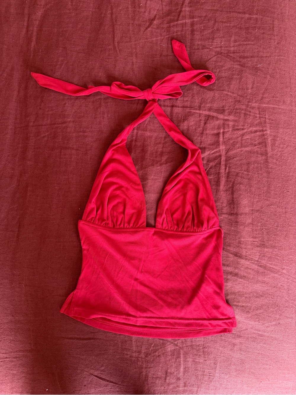 Princess Polly Hot Pink Halter Crop Top